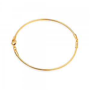 Bracelete Dourado de Tubo Banhado a Ouro 18k